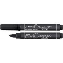 Marqueur permanent classique noir graduation 1-4 mm pointe ronde PICA (Par 10)