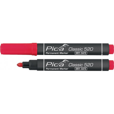 Marqueur permanent classique rouge Degrésuation 1-4 mm pointe ronde PICA (Par 10)