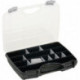 Mallette de rangement l.312xP238xH51 mm maxi. 25 comp. 21 cloisons sép. libres transparent noir RAACO