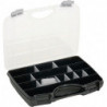 Mallette de rangement l.312xP238xH51 mm maxi. 25 comp. 21 cloisons sép. libres transparent noir RAACO