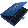 Mallette de rangement l.330xP240xH50 mm 18 comp. sans porte-étiquette bleu