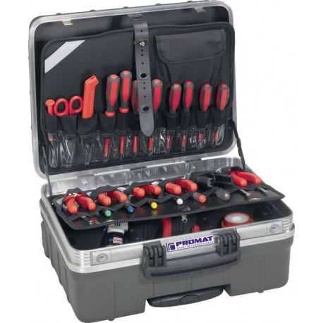 Valise rigide Trolleyversion largeur int.465xP255xH352 mm HDPE-plastique 42 l PROMAT