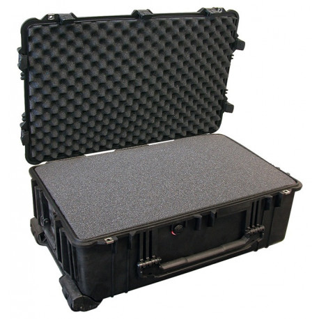 Valise de protection l.725xH270xP445 mm étanche pouss. et à l’eau sur roulettes
