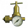 Petit détendeur à propane avec manomètre 0,5-6 bar 18 kg/h W 21,8 x 1/14 po. LH KAYSER