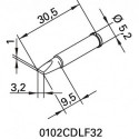 Panne série 102 en forme de burin largeur 32 mm 0102 CDLF32/SB ERSA
