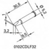 Panne série 102 en forme de burin largeur 32 mm 0102 CDLF32/SB ERSA