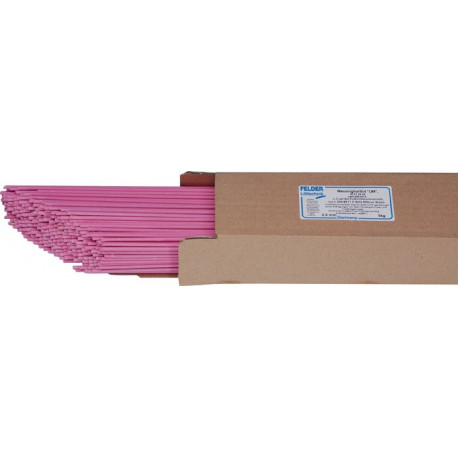 Fil d'apport en laiton UM Cu 303 2x500 mm L-Cu Zn 40 enrobé de flux décapant 5 kg FELDER (Par 5)