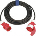 Rallonge CEE 16 A 400 V 25 m H07RN-F 5 x 15 mm² noir IP44