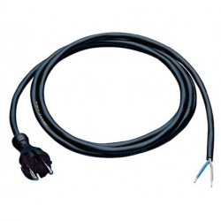 Câble de liaison H07RN-F 3 x 15 mm² 5 m avec fiche centrale noire pour l’intéri