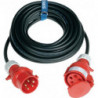 Rallonge CEE avec inverseur de phase 16 A 400 V 10 m H07RN-F 5 x 25 mm² noir IP
