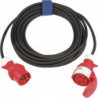 Rallonge CEE avec inverseur de phase 32 A 400 V 10 m H07RN-F 5 x 4 mm² noir IP44