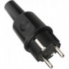 Fiches à contact de sécurité 10-/16 env. A 250 V noir IP44 caoutchouc plein KALTHOFF