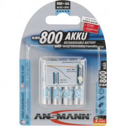 Batterie d'accumulateur maxE 1,2 V 800 mAh R03-AAA-Micro HR03 4 4 pièces/blister ANSMANN