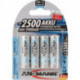 Batterie d´accumulateur maxE 12 V 2500 mAh R6-AA-Mignon HR6 4 4 pièces/blister