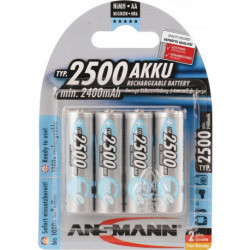 Batterie d´accumulateur maxE 12 V 2500 mAh R6-AA-Mignon HR6 4 4 pièces/blister