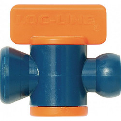 Robinet d'arrêt taille 1/4 po. avec raccord articulé sachet de 2 pièces LOC-LINE