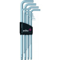 Jeu de clés mâles coudées 369 H11 11 pcs. support compact SW 1,5-10 mm long tête sphérique acier CV WIHA