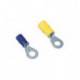 Cosse de câble à anneau coupe trans. 05-10 mm² trou bride M4 rouge 100 pièces/
