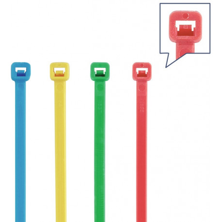 Set de colliers de câblage 400 pièces polyamide multicolore