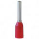Embout de câble longueur L1/L2 140/80 mm rouge avec col en plastique 100 (AWG