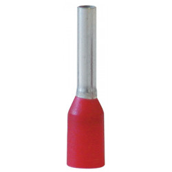 Embout de câble longueur L1/L2 140/80 mm rouge avec col en plastique 100 (AWG