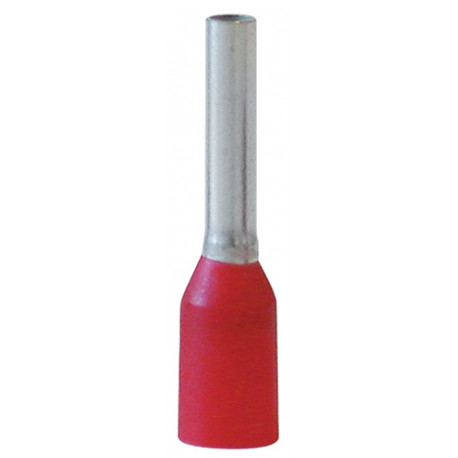 Embout de câble longueur L1/L2 140/80 mm rouge avec col en plastique 100 (AWG