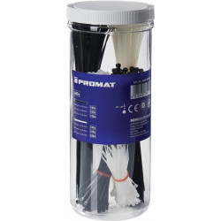 Set de colliers de câblage 600 pièces polyamide nature/noir PROMAT