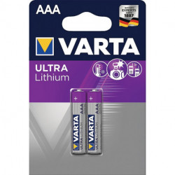 Batterie ULTRA Lithium 15 V AAA Micro 1100 mAh FR10G445 6103 2 pièce/blister VA