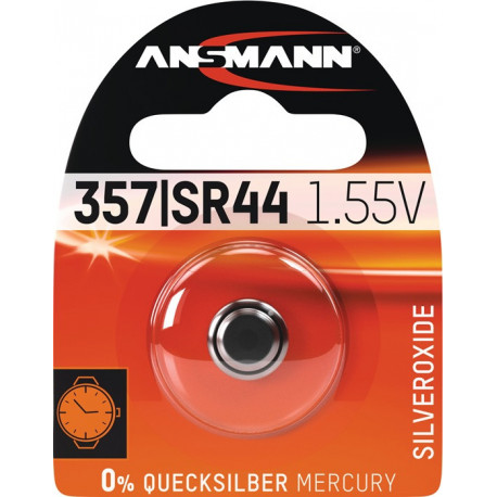 Pile boutons 1,55 V 133 mAh SR44 11,6 x 5,4 mm 1 pièce/blister ANSMANN