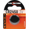 Pile boutons 3 V 620 mAh CR2450 245 x 5 mm 1 pièce/blister ANSMANN