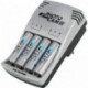 Chargeur à enficher à accu Photo Cam III pour 4 batteries 4 x batteries AA NiMH