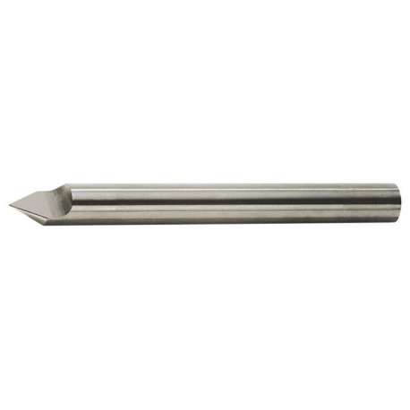 Fraise à graver profilé D D. 2 mm carbure monobloc Longueur totale 40 mm WERNER WILKE (Par 5)