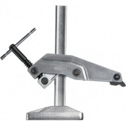 Sauterelle à bras à épaulement hauteur de serrage 200 mm col de cygne 123 -140 mm coupe transversale rails 28 x 11 mm BESSEY