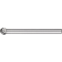Petite Fraise sur tige forme KUD D. 4 mm L. tête 3 mm D. de la tige 3 mm carbure