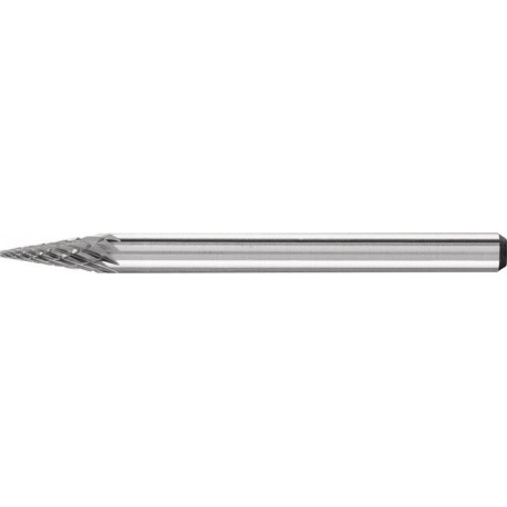 Petite fraise sur tige forme SKM D. 3 mm L. tête 7 mm D. de la tige 3 mm carbure engrènement 3 PLUS PFERD