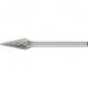 Petite Fraise sur tige forme SKM D. 6 mm L. tête 13 mm D. de la tige 3 mm carbur