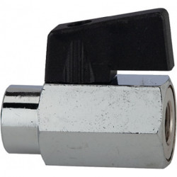 Mini-robinet à boisseau sphérique 9,73 mm G 1/8 po. filetage intérieur/intérieur RIEGLER