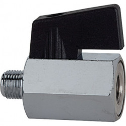Mini-robinet à boisseau sphérique 1316 mm G 1/4 po. filetage intérieur/extérieu