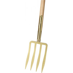 Fourche à bêcher version légère avec 4 dents de lance longueur des dents 250 mm légère avec 4 dents à lance IDEAL