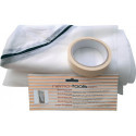 Porte anti-poussière 1 tissu/1 rouleau de ruban adhésif tissu 2,3 x 1,2 m/bande 25 m x 25 mm QUICKDOOR