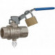 Robinet à boisseau de sécurité 20,95 mm Rp 1/2 po. filetage intérieur/intérieur DN 15 mm RIEGLER