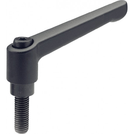 Levier de serrage réglable GN 300 D. 1 M 12 mm l1 108 mm l2 63 mm filetage extér