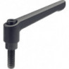 Levier de serrage réglable GN 300 D. 1 M 8 mm l1 63 mm l2 50 mm filetage extérie