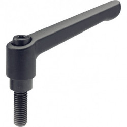 Levier de serrage réglable GN 300 D. 1 M 10 mm l1 78 mm l2 63 mm filetage extéri
