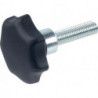 Poignée en étoile GN 6336.4 vis à poignée en étoile plastique D. 1 40 mm D. 2 M (Par 25)