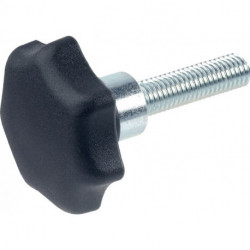 Poignée en étoile GN 6336.4 vis à poignée en étoile plastique D. 1 50 mm D. 2 M (Par 25)