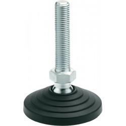 Pied articulé en plastique GN 344 D.1 60 mm D.2 M 10 mm l1 98 mm l3 24 mm GANTE