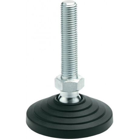 Pied articulé en plastique GN 344 D.1 80 mm D.2 M 12 mm l1 98 mm l3 24 mm GANTE