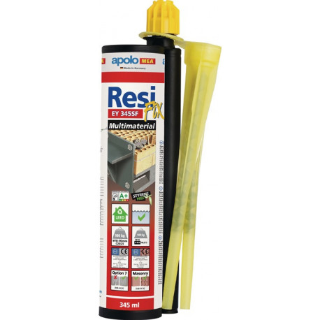 Mortier composite ResiFIX EY SF EY 345 SF époxy acrylate Homologation ETA, option 7 CELO (Par 12)