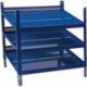 Élément d’étagère LOGS 20 H520xl540xP390 mm bleu RAL 5022 avec crantage poinçonné 3 tablettes